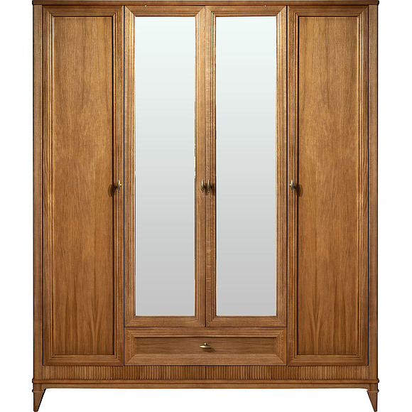 Шкаф для одежды 4д «Калипсо» БМ2.785.1.09-01, ადგილი: მასიური მუხა, ფერი: თამბაქო