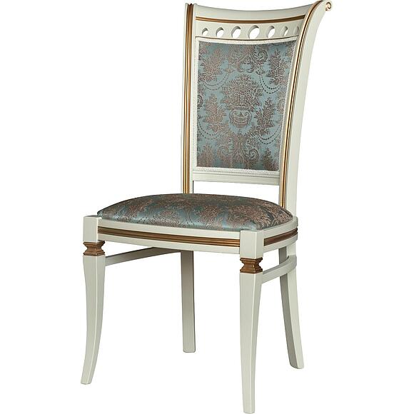 სკამი «პრემიუმი მ 3049» პ5.0486.5.01, ადგილი: ნაჭერი, ფერი: სპილოს ძვლის ფერი ოქროსფერი ორნამენტებით