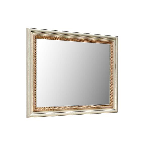 Зеркало настенное «Альба 09» П4.485.0.09 (П485.09), Материал: Массив (дуб), Цвет: Слоновая кость с золочением