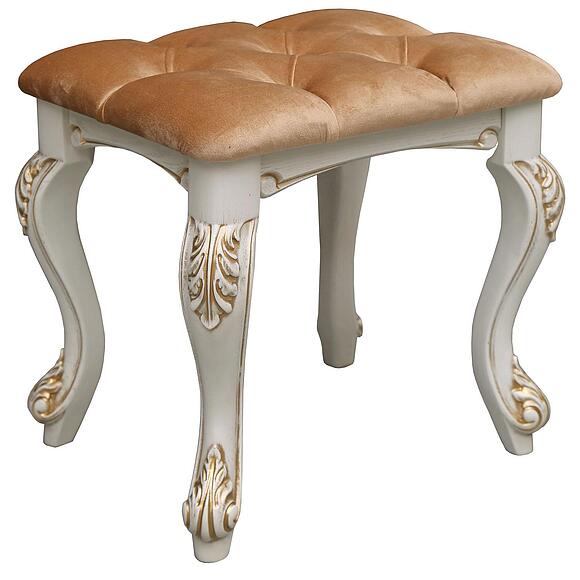 Банкетка «Альба 26» П4.485.1.26 (П524.26), Цвет: Слоновая кость с золочением