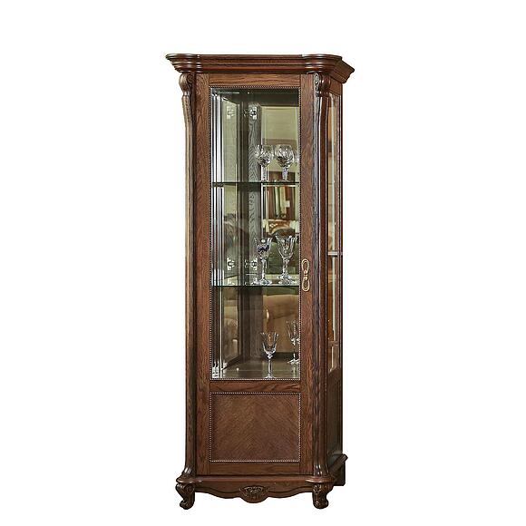 Шкаф-витрина «Алези» П1.350.0.08-01 (П350.08-01), Материал: ДСП+шпон, Цвет: Табак