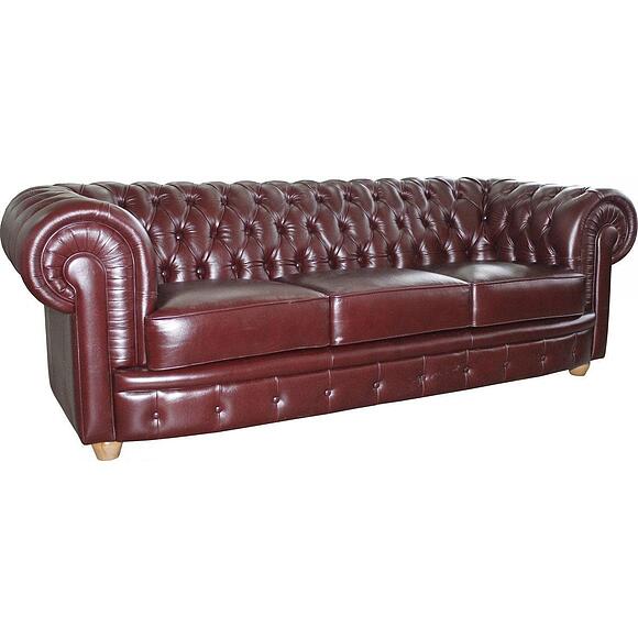 3-ადგილიანი დივანი «ჩესტერფილდი» (32), ადგილი: ნატურალური ტყავი, ტყავის ჯგუფი: 140 ჯგუფი