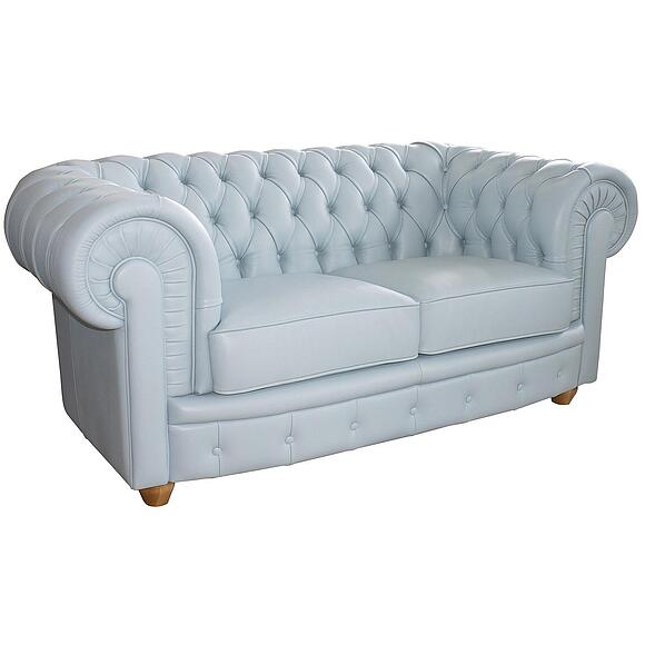 2-ადგილიანი დივანი «ჩესტერფილდი» (22), ადგილი: ნატურალური ტყავი, ტყავის ჯგუფი: 140 ჯგუფი