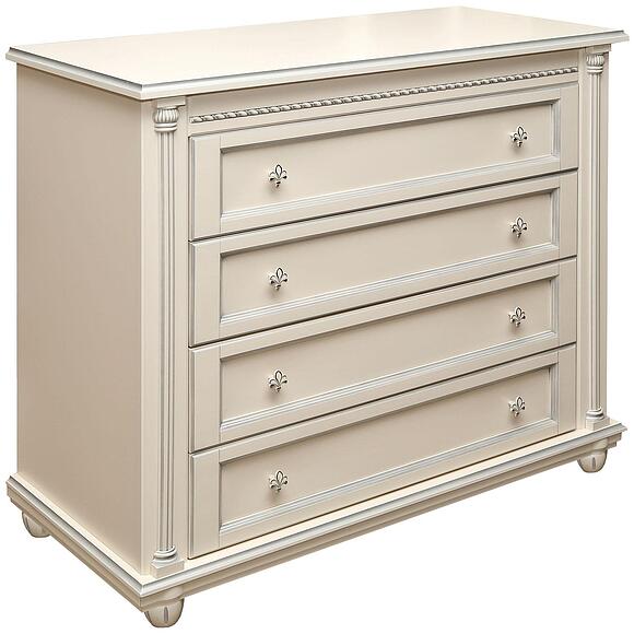 Комод «Валенсия Классик» П3.0589.1.13, Материал: Массив (береза), Цвет: Античная темпера с серебром