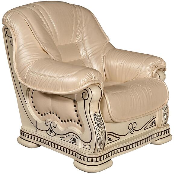 სავარძელი «კონსული 2020/2020(-С)» (12), ადგილი: ნატურალური ტყავი, ფერი: სპილოს ძვლის ფერი, ტყავის ჯგუფი: 140 ჯგუფი