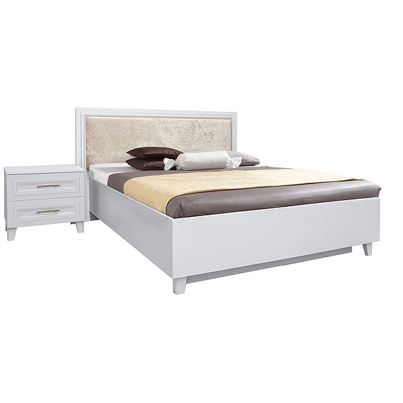 საწოლი 1-14 «სატი» პ7.057.1.04, ადგილი: ლდსპ, ფერი: თეთრი, საძილე ადგილი: 2000х1400 мм, ზომა: 2040×1610×1000