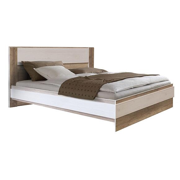 Кровать 2-16 «Юнона Лайт» П3.0582.1.61, ადგილი: ლდსპ, ფერი: ღია ბორდოს მუხა + კანიონის მუხა, საძილე ადგილი: 2000х1600 мм, ზომა: 2074×1706×889