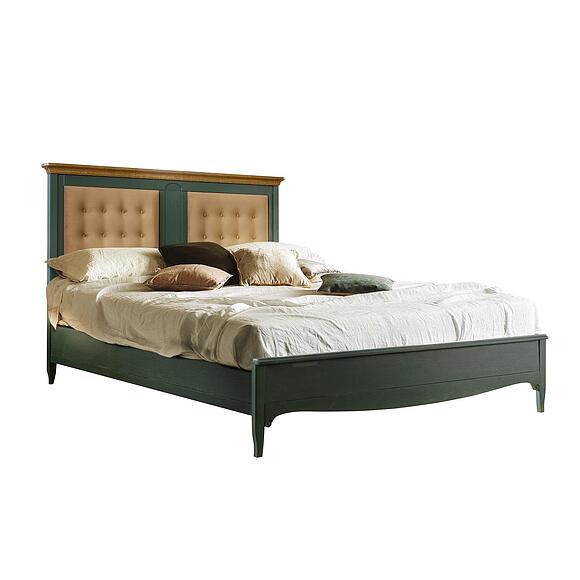 Кровать 2-16 «Кармен Прованс» П3.0581.1.01, Материал: Массив (дуб), Цвет: грин + дуб рустикаль, Спальное место: 2000х1600 мм	, Размер: 2094×1744×1220