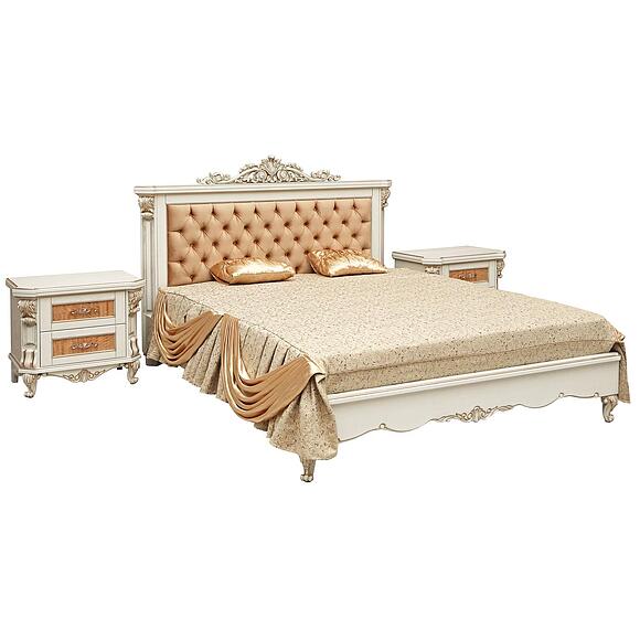 Кровать двойная «Альба» (декор. изголовье) , Материал: Массив (дуб), Цвет: Слоновая кость с золочением, Спальное место: 2000x1600 мм, Размер: 2145х1800х1350 (krovat_dvoynaya_alba_16-1pk_p524_05-1k5b2374fc4dd4a-2.jpg) Кровать двойная «Альба» (декор. изголовье) , Материал: Массив (дуб), Цвет: Слоновая кость с золочением, Спальное место: 2000x1600 мм, Размер: 2145х1800х1350