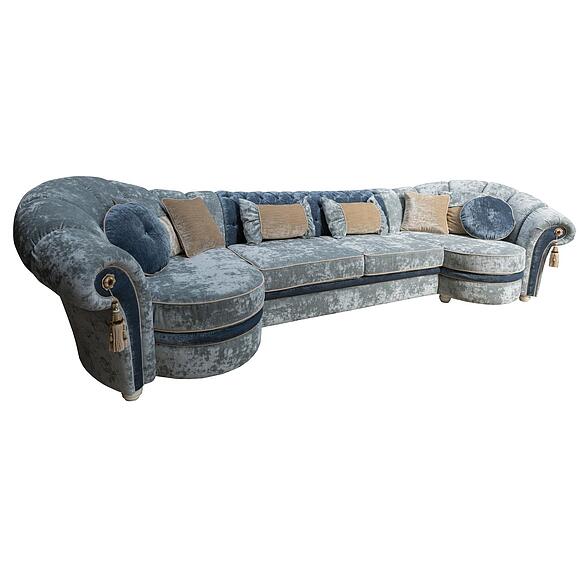 კუთხის დივანი «მადლენი» (4ლ30მ4რ), ადგილი: ნაჭერი, ტყავის ჯგუფი: 26 ჯგუფი