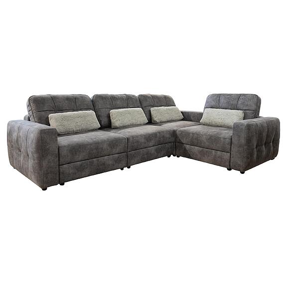 კუთხის დივანი «მელდონი» (1მლ/რ.10მ.904რ/ლ), ადგილი: ნაჭერი, ტყავის ჯგუფი: 21 ჯგუფი, ტრანსფორმაციის მექანიზმი: მექანიზმით