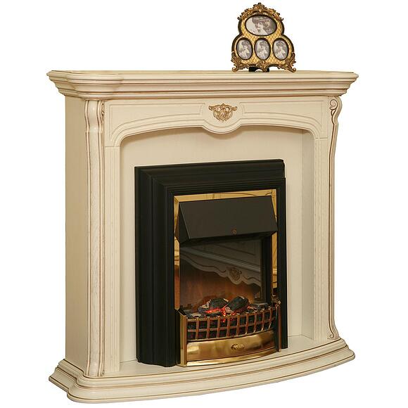 Портал для камина «Алези» П1.350.0.04 (П350.04), Цвет: Слоновая кость с золочением