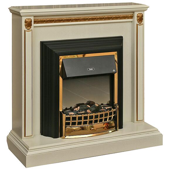 Портал для камина «Милана 12с» П4.265.0.12(265.12с), Цвет: Слоновая кость с золочением