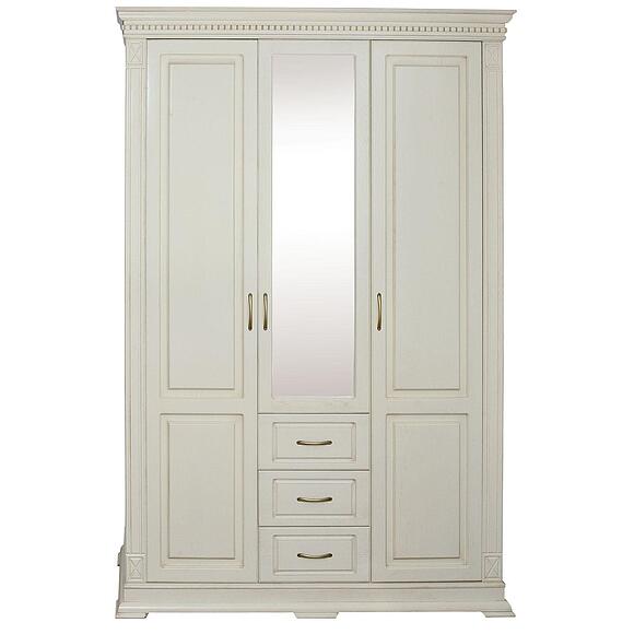 ტანსაცმლის კარადა 3დ «ვერდი კლასიკი» პ3.0487.1.25, ადგილი: მასიური მუხა, ფერი: სპილოს ძვლის ფერი