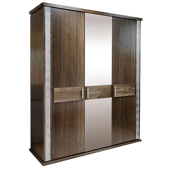 ტანსაცმლის კარადა «ტუნისი» პ6.343.1.01-01 (П344.01), ადგილი: დსპ+შპონი, ფერი: ვენგე+ვერცხლი