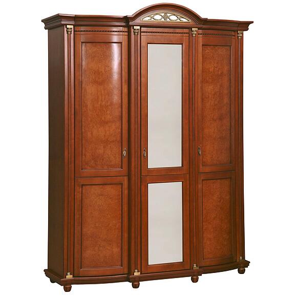 ტანსაცმლის კარადა 3დ «ვალენსია კლასიკი» პ3.0589.1.10, ადგილი: მყარი არყი, ფერი: წაბლისფერი