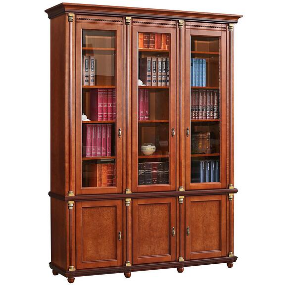 წიგნების კარადა «ვალენსია კლასიკი» პ3.0589.2.06, ადგილი: მყარი არყი, ფერი: წაბლისფერი