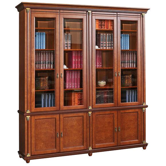 წიგნების კარადა «ვალენსია კლასიკი» პ3.0589.2.07, ადგილი: მყარი არყი, ფერი: წაბლისფერი