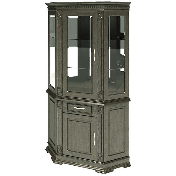 Шкаф комбинированный угловой «Верди Классик» П1.0487.0.18-01, Материал: Массив (дуб), Цвет: Венге