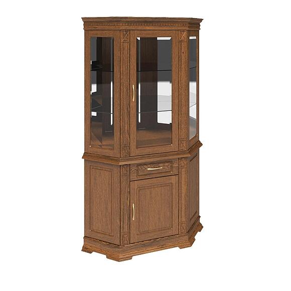 Шкаф комбинированный угловой «Верди Классик» П1.0487.0.18, Материал: Массив (дуб), Цвет: Черешня