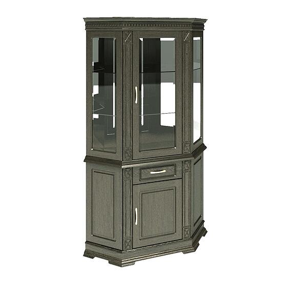 Шкаф комбинированный угловой «Верди Классик» П1.0487.0.18, Материал: Массив (дуб), Цвет: Венге