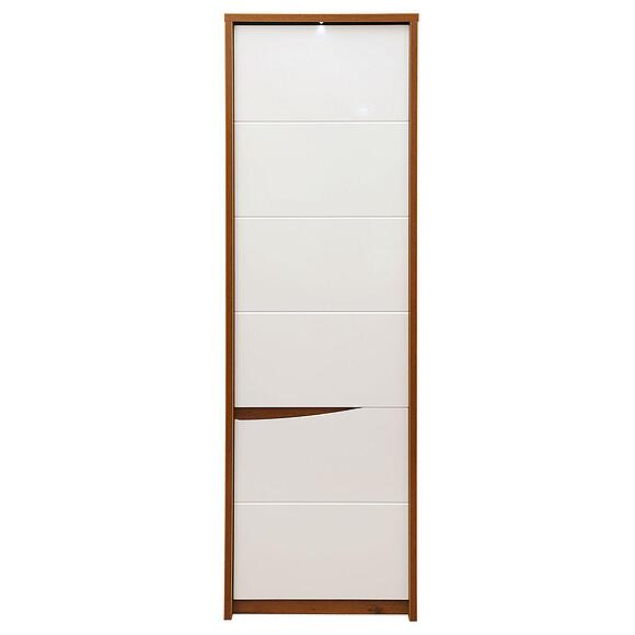 Шкаф «Монако» П510.12-1, Материал: МДФ+ПВХ, Цвет: Дуб Саттер+Белый глянец