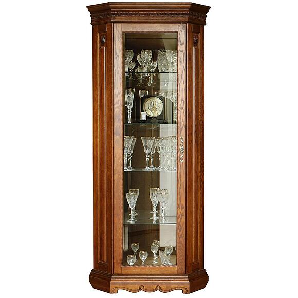 Шкаф с витриной «Милана 10» П4.265.0.10-01(265.10-01), Материал: Массив (дуб), Цвет: Черешня