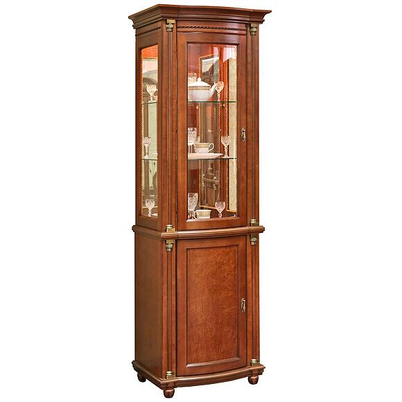 კომბინირებული კარადა «ვალენსია კლასიკი» პ3.0589.0.01-01, ადგილი: მყარი არყი, ფერი: წაბლისფერი