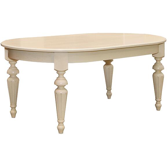 სასადილო მაგიდა 18 პ394.16, ადგილი: მდფ+შპონი, ფერი: სპილოს ძვლის ფერი