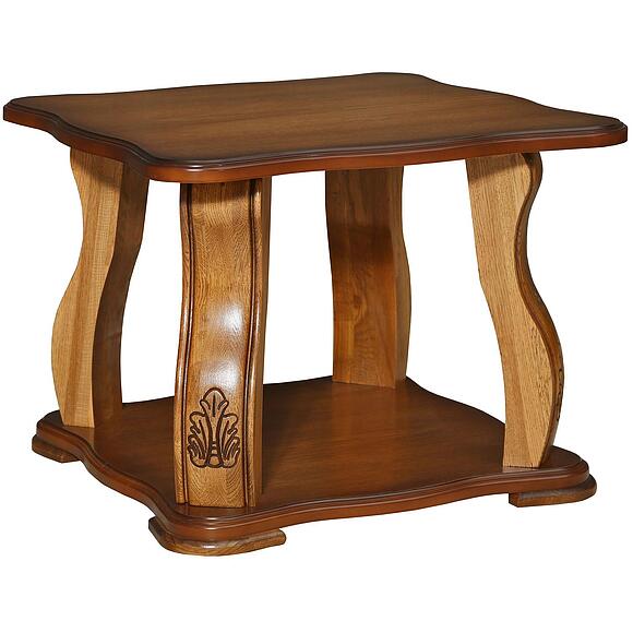 ჟურნალის მაგიდა «კონსული» პ4.399.0.02 (პ399.02), ადგილი: მდფ+შპონი, ფერი: მუხის რუსტიკალი დაძველების ეფექტით