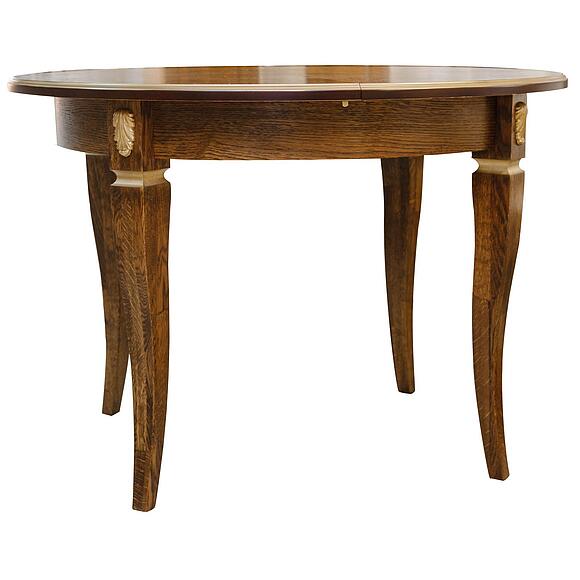 Стол «Милана 14/1А» П4.265.0.31(323.10), Материал: Массив (дуб), Цвет: Черешня с золочением