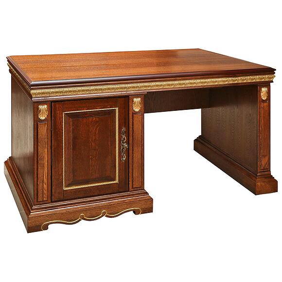 Стол «Милана 3П» П4.265.2.06-01(396.06-01), Материал: Массив (дуб), Цвет: Черешня с золочением