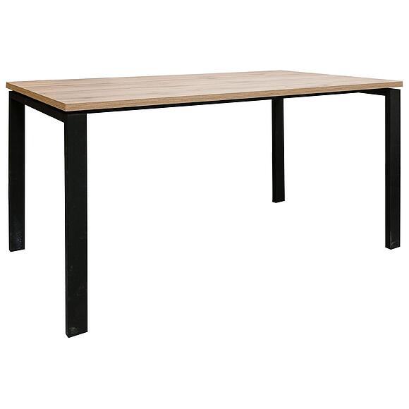 სასადილო მაგიდა «ბლექვუდ ლოფტი» პ3.0556.4.06, ადგილი: ლდსპ, ფერი: მუხის ვოტანი + შავი