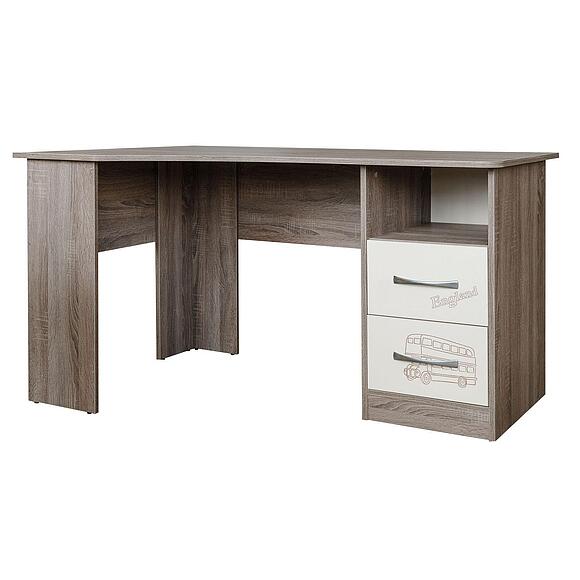 Стол письменный угловой «Бритиш Бум» П3.0551.2.17-01, ადგილი: ლდსპ, ფერი: ტრიუფელის მუხა + ნაღები