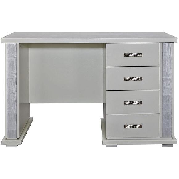 Стол письменный «Тунис» П6.343.2.25 (П343.25-1Ш), Материал: ДСП+шпон, Цвет: Слоновая кость с серебром