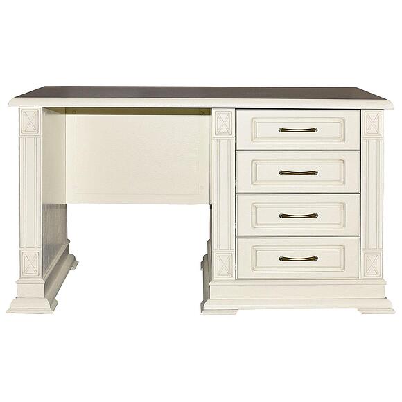 საწერი მაგიდა «ვერდი კლასიკი» პ3.0487.2.09, ადგილი: მასიური მუხა, ფერი: სპილოს ძვლის ფერი