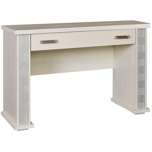 Стол туалетный «Тунис» П6.343.1.07 (П344.07), Материал: МДФ+шпон, Цвет: Слоновая кость с серебром (stol_tualet_tunis_p344_07_slon_kost.jpg) Стол туалетный «Тунис» П6.343.1.07 (П344.07), Материал: МДФ+шпон, Цвет: Слоновая кость с серебром