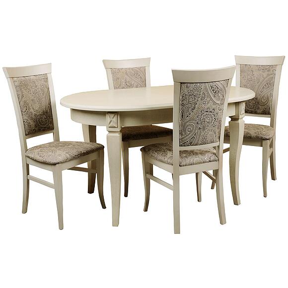 Стол «Верди» П4.487.4.02 (313.07), Материал: Массив (дуб), Цвет: Слоновая кость