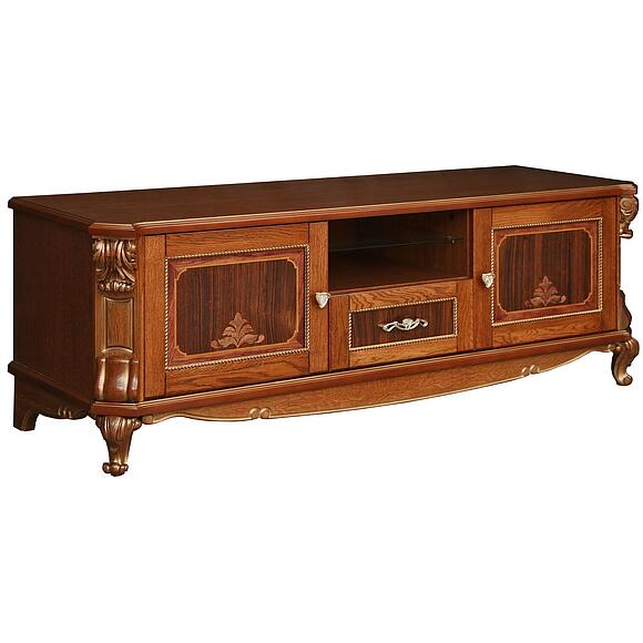 Тумба «Альба ТВ2с» П4.485.0.02 (П485.02с), Материал: Массив (дуб), Цвет: Палисандр с золочением (tumba_alba_tv_2_p485_02_p46_zoloto.jpg) Тумба «Альба ТВ2с» П4.485.0.02 (П485.02с), Материал: Массив (дуб), Цвет: Палисандр с золочением