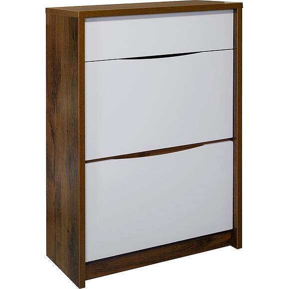 ფეხსაცმლის ტუმბო «მონაკო» პ6.528.3.08 (П542.08), ადგილი: მდფ+პვხ, ფერი: მუხა სატერი+თეთრი პრიალა