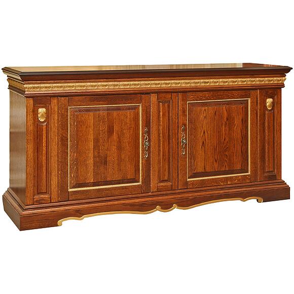 Тумба «Милана 2/1с» П4.265.0.21(265.21с), Материал: Массив (дуб), Цвет: Черешня с золочением (tumba_milana_2-1_p265_21_chereshnya_zoloto.jpg) Тумба «Милана 2/1с» П4.265.0.21(265.21с), Материал: Массив (дуб), Цвет: Черешня с золочением