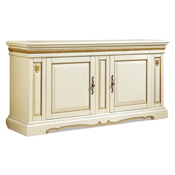 Тумба «Милана 2/1с» П4.265.0.21(265.21с), Материал: Массив (дуб), Цвет: Слоновая кость с золочением (tumba_milana_2-1_p265_21_slon_kost_zoloto.jpg) Тумба «Милана 2/1с» П4.265.0.21(265.21с), Материал: Массив (дуб), Цвет: Слоновая кость с золочением