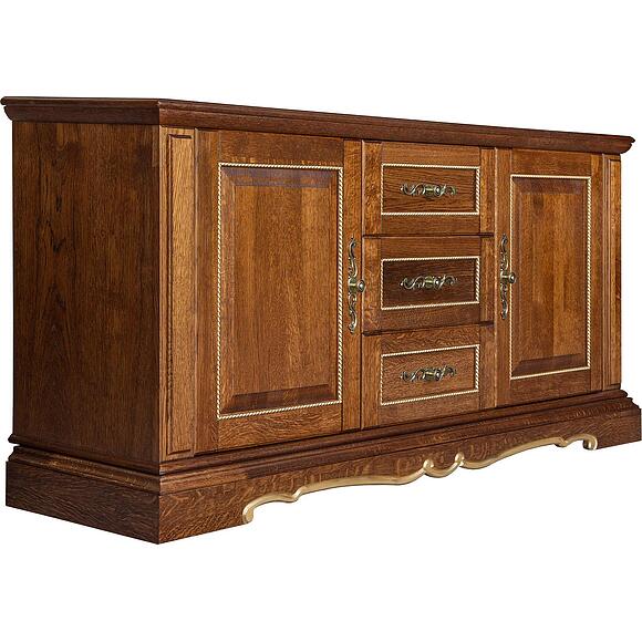 Тумба «Милана 3» П4.265.2.18(396.18), Материал: Массив (дуб), Цвет: Черешня с золочением