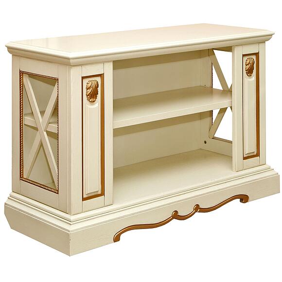 Тумба «Милана 6с» П4.265.0.06(265.06с), Материал: Массив (дуб), Цвет: Слоновая кость с золочением