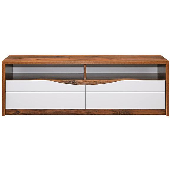 Тумба «Монако» П6.528.0.06, Материал: МДФ+ПВХ, Цвет: Дуб Саттер+Белый глянец