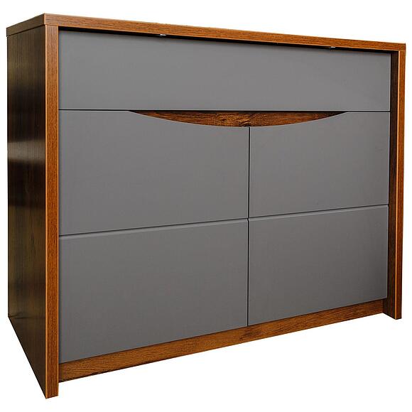 Тумба «Монако» П510.10, Материал: ЛДСП, Цвет: Дуб Саттер+Серый Мокко