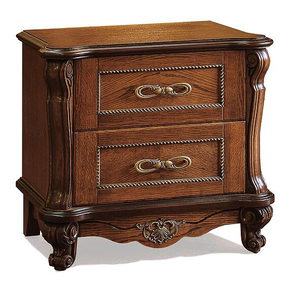 Тумба прикроватная «Алези» П1.350.1.20 (П349.03), Материал: Массив (дуб), Цвет: Античная бронза