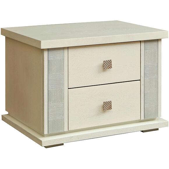 Тумба прикроватная «Тунис» П6.343.1.04 (П344.04), Материал: ДСП+шпон, Цвет: Слоновая кость с серебром