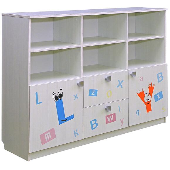 Тумба «Соната» П439.21Д15, Материал: ЛДСП, Цвет: Принт «Буквы» (tumba_sonata_p439_21_print-2.jpg) Тумба «Соната» П439.21Д15, Материал: ЛДСП, Цвет: Принт «Буквы»