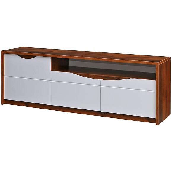 Тумба под ТВ «Монако» П6.528.0.02, Материал: ЛДСП, Цвет: Дуб Саттер+Белый глянец